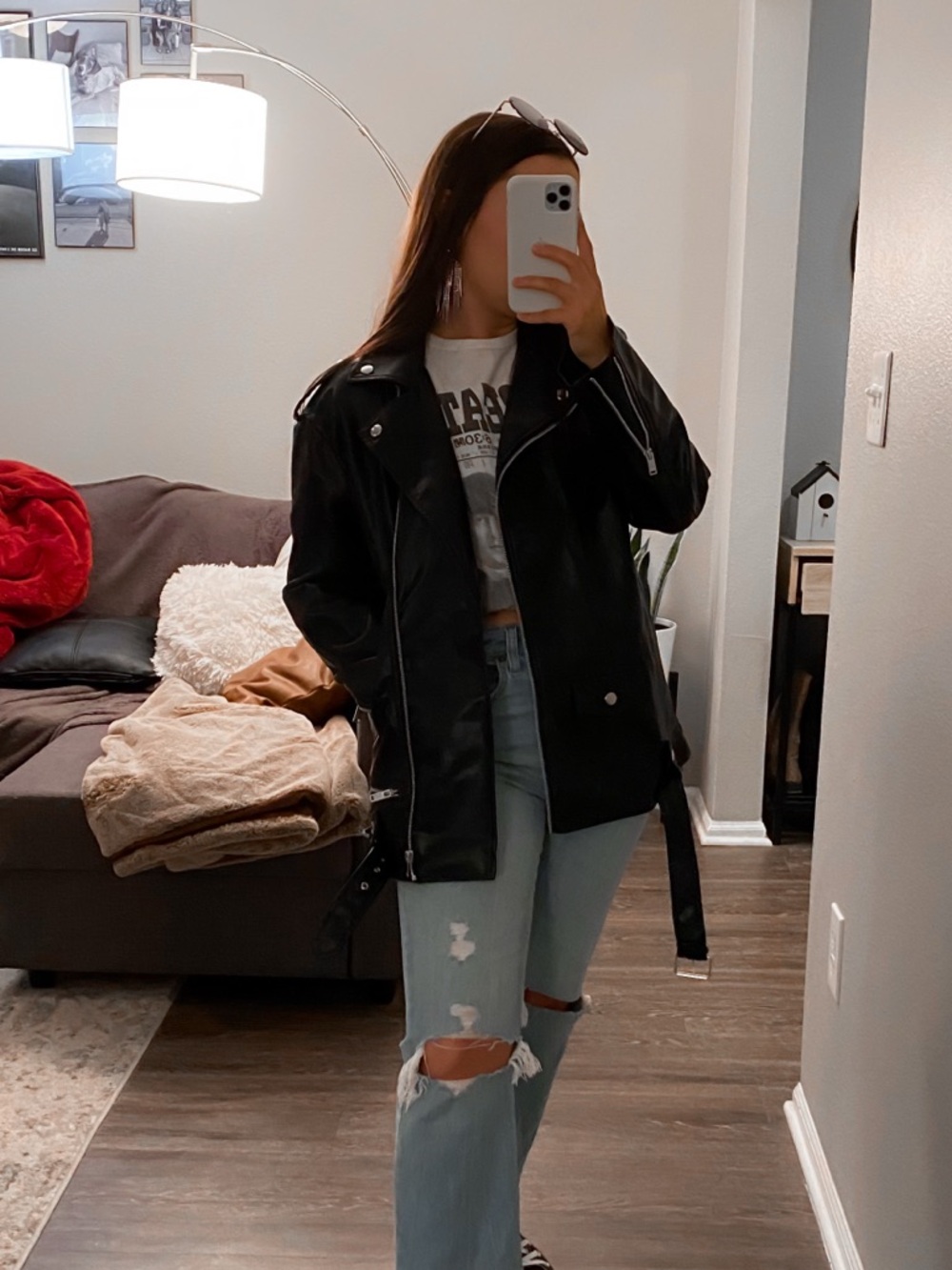 Biker leather jacket